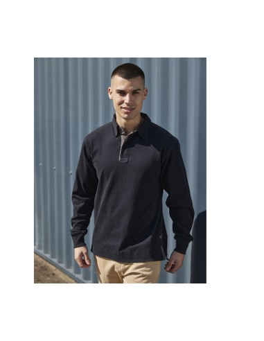 F-FR043-Polo de rugby super doux à manches longues